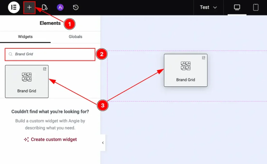 Inserting The Brand Grid Widget