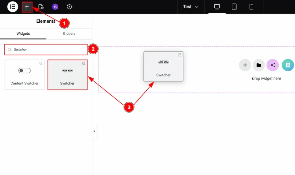 Inserting The Switcher Widget