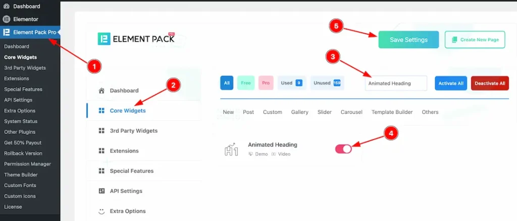 How To Use The Animated Heading Widget By Element Pack Pro