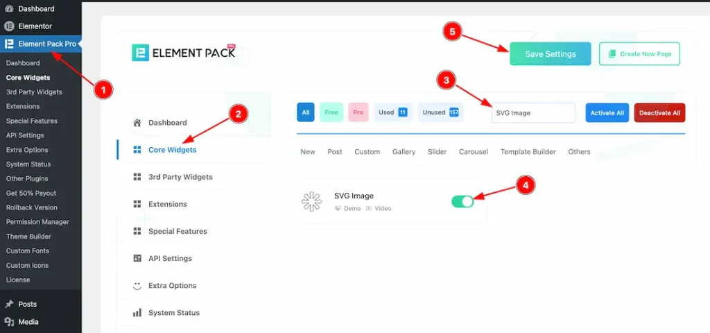 Enable The SVG Image Widget