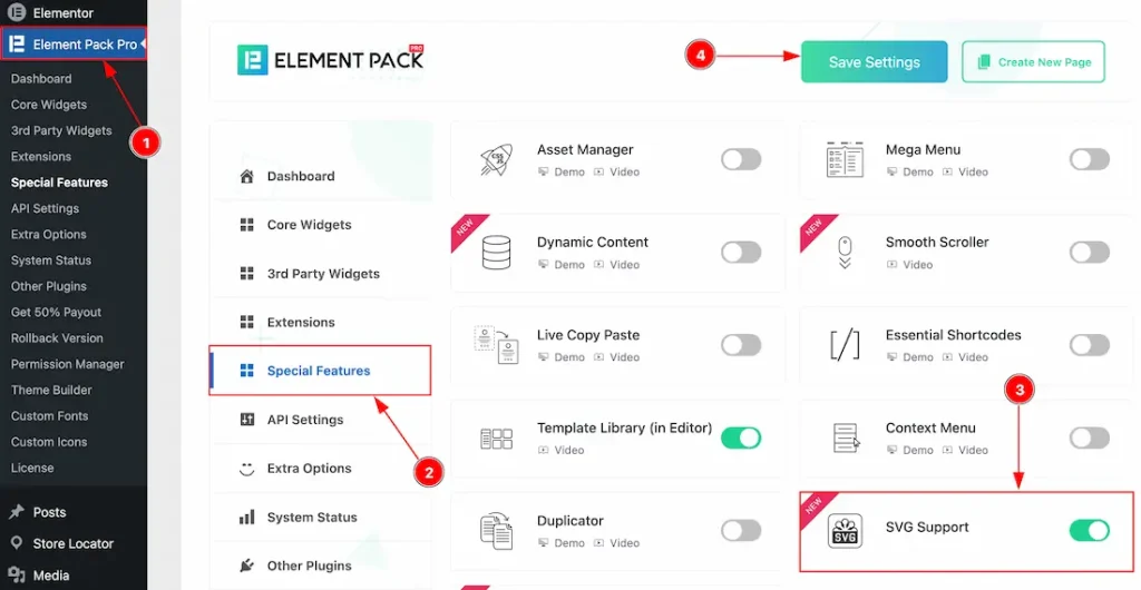 Enable The SVG Support Feature