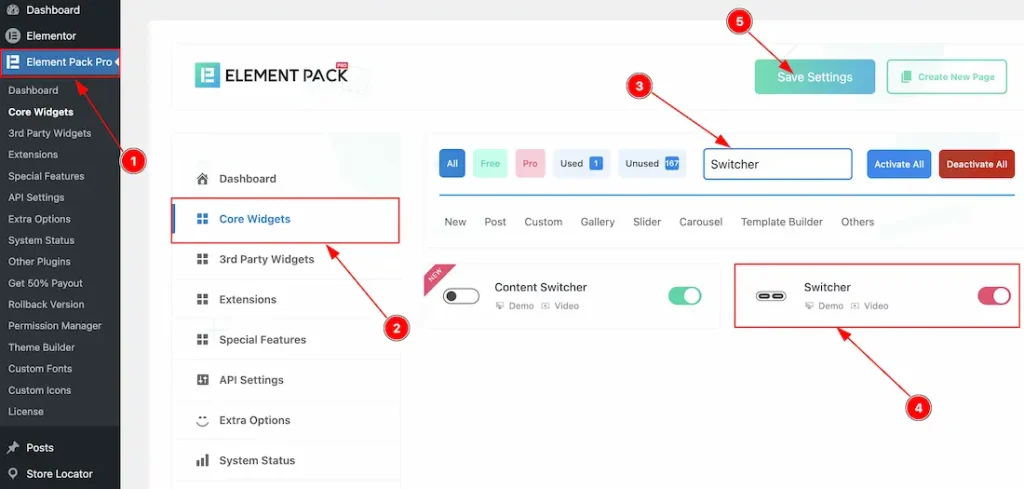 How To Use the Switcher Widget By Element Pack Pro