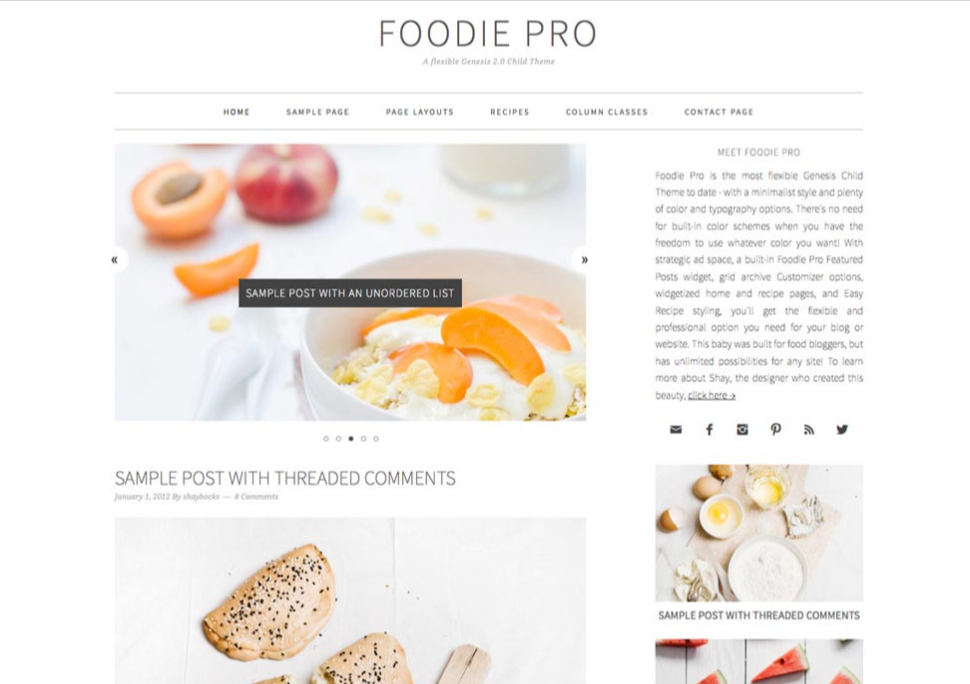 Foodie Pro - Best WordPress Themes for Blogs