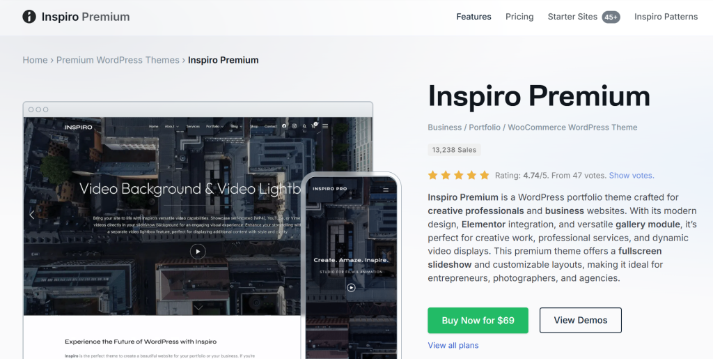 Inspiro - Best WordPress Themes for Blogs