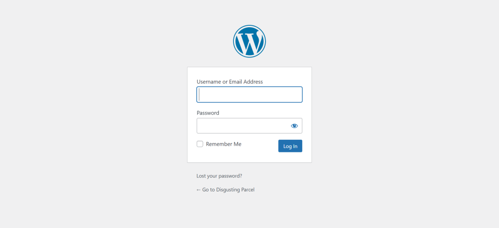 Log in to your WordPress dashboard
