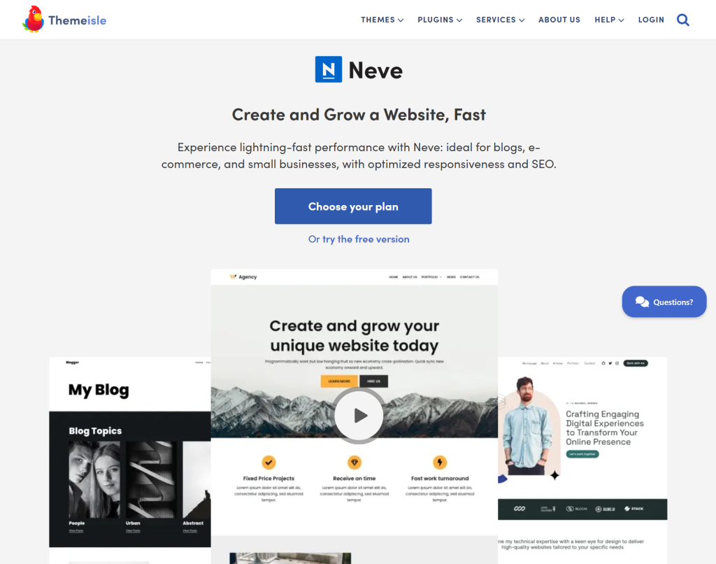 Neve - Best WordPress Themes for Blogs