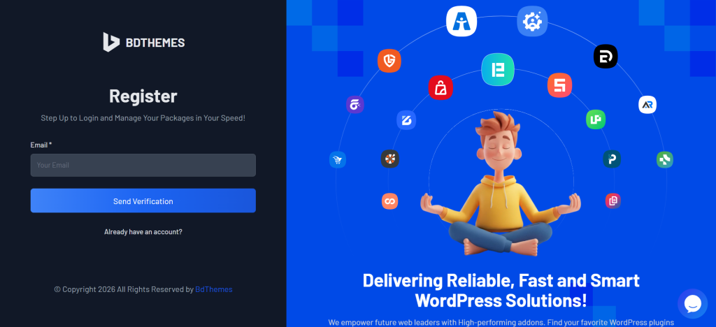 Register using the email address you used for the purchase