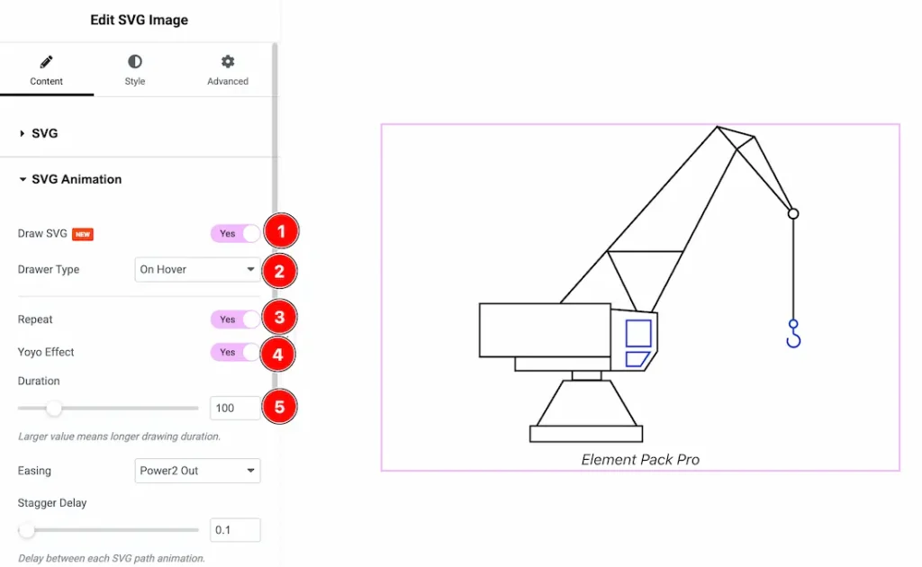 SVG Animation section