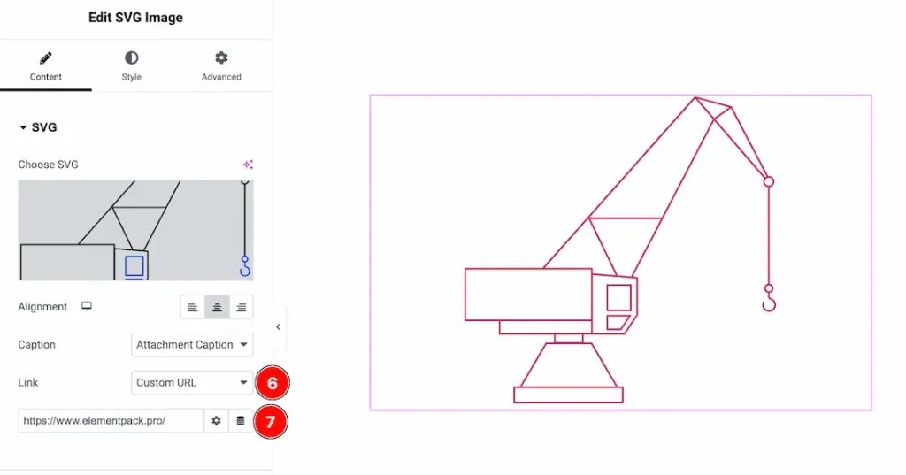 When Link Type- Custom link