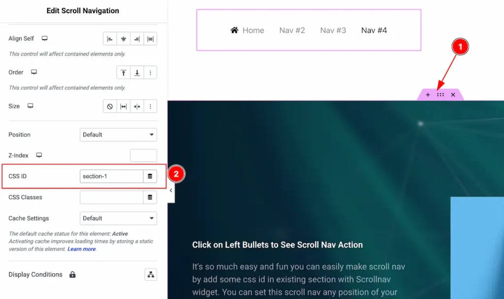 Set Up CSS ID to Section
