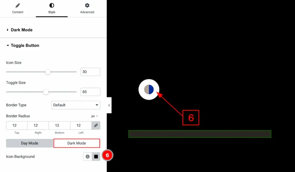 Toggle Button Dark - BdThemes