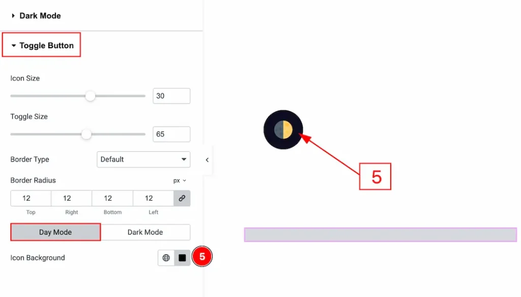 Toggle Button Day - BdThemes