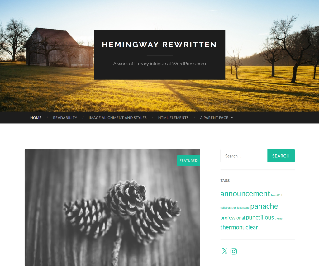 hemingway rewritten - best wordpress themes for blogs