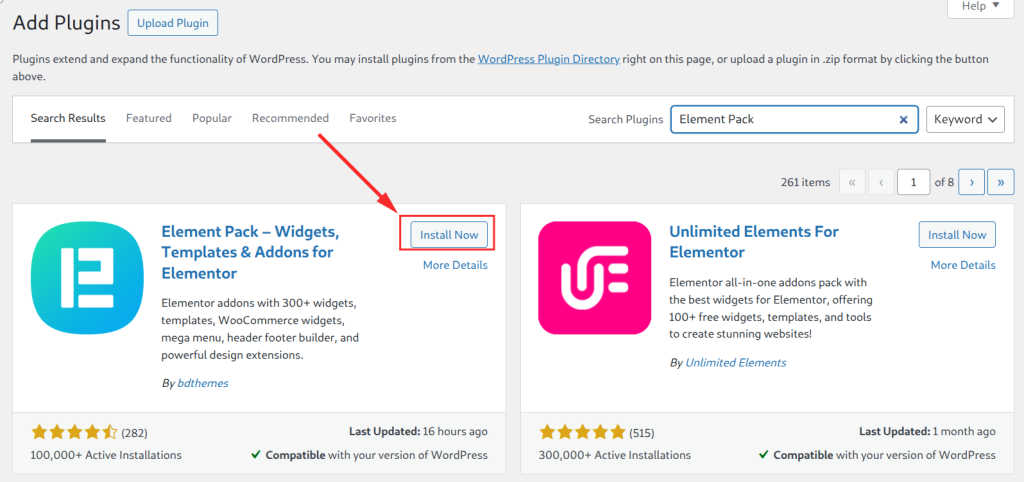 WordPress plugin installation interface screenshot
