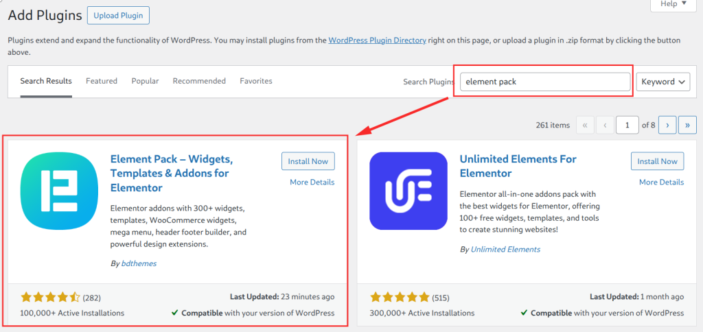 WordPress plugin installation interface screenshot