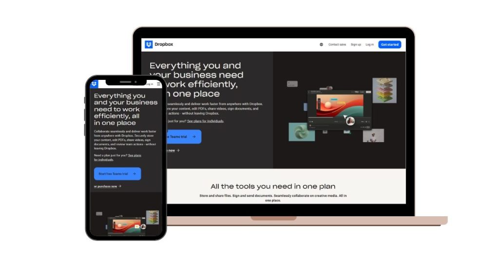 Dropbox: Short Content Sections