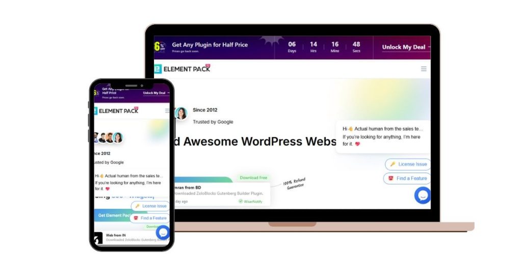 Element Pack Pro: Use Website Builder Tools