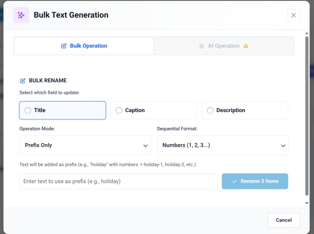 AI Metadata Generation