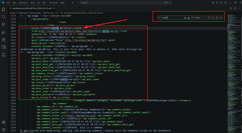 Extracting Post Content From an XML Export