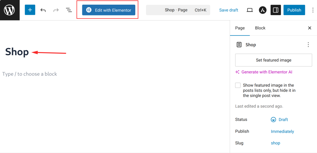Give your page a title (e.g. "Home" or "Shop")