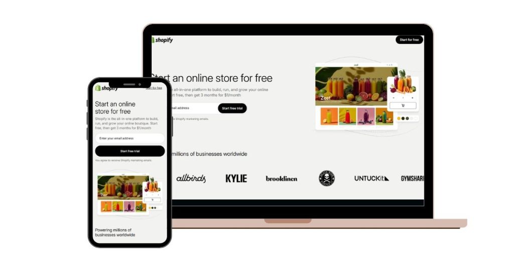 Shopify: Strong CTA (Call-to-Action)