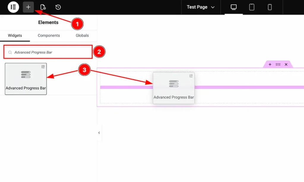 Inserting The Advanced Progress Bar Widget
