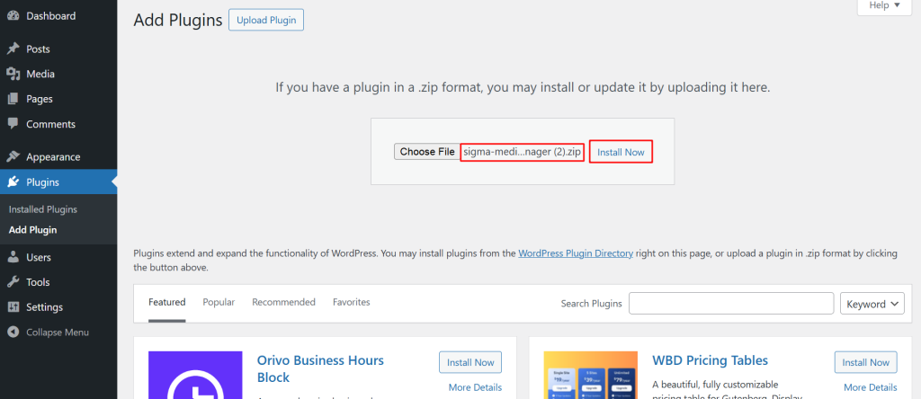 installing sigma media manager
