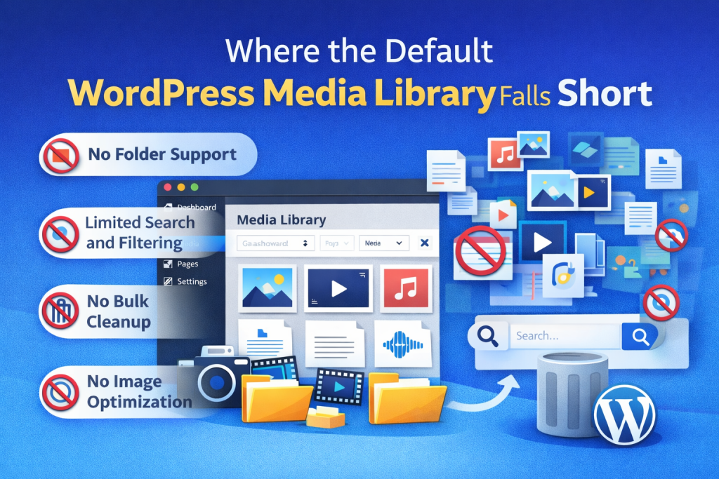 limitations of default WordPress media library
