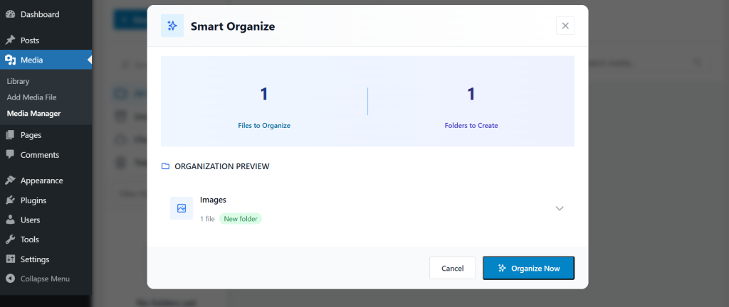 smart organize the image