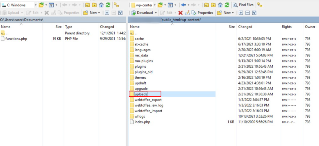 subdirectory or file in the stp
