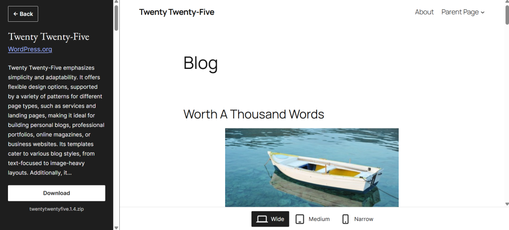 twenty twenty five - best wordpress themes for blogs