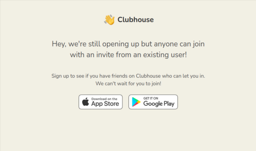 Clubhouse - best coming soon landing pages