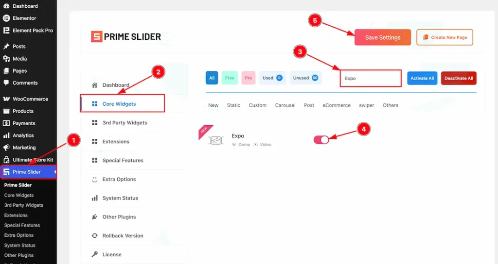 How to use the Expo slider widget by Prime Slider Pro