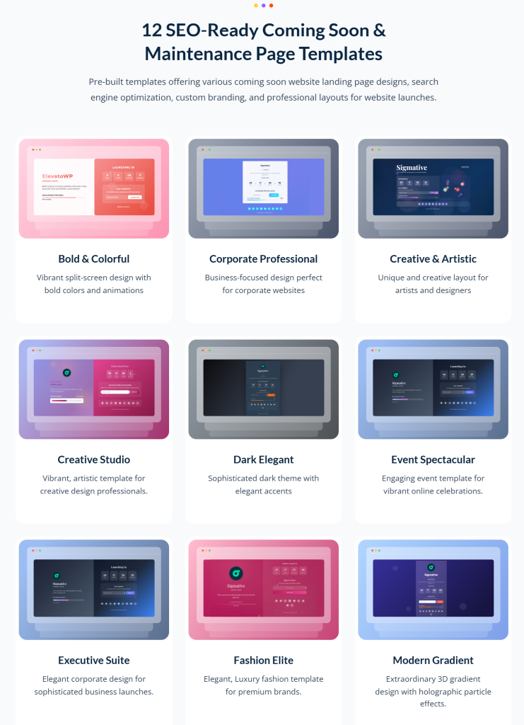 Launch Guard SEO Ready Templates