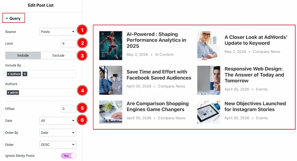Query Section