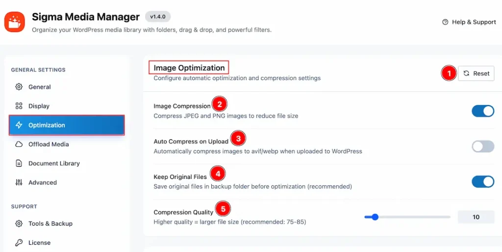 How to use the Bulk Image Optimization and Resize feature of Sigma Media Manager