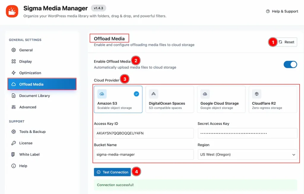 How to use the Offload Media feature of Sigma Media Manager
