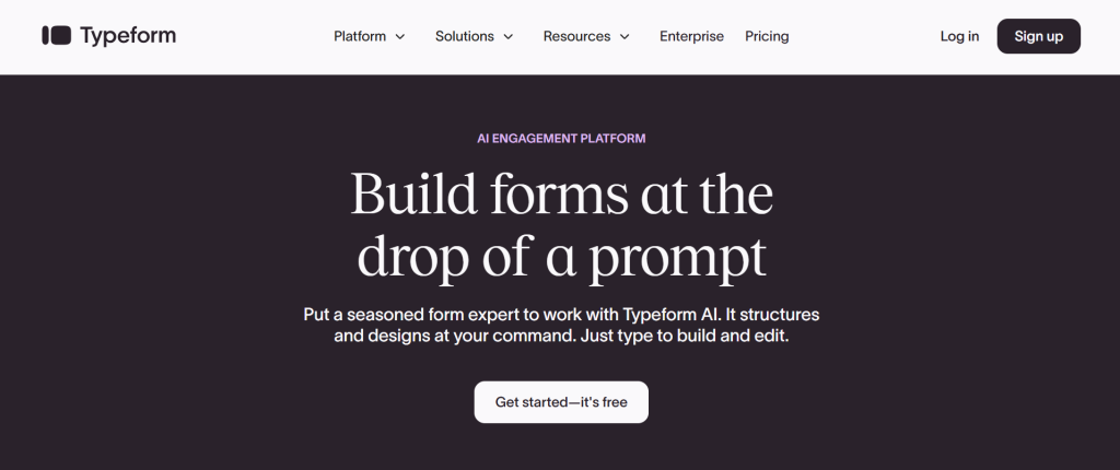 Typeform - Best Alternatives to Jotform