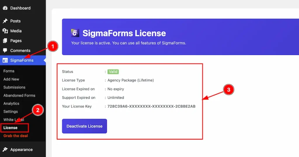 Activate the License key