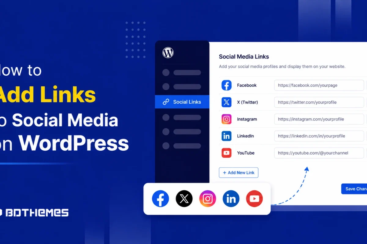 How to add links to social media on WordPress