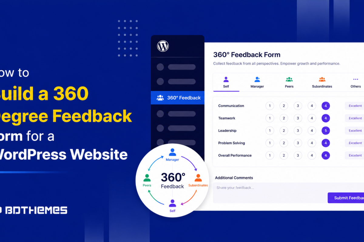 how to build a 360 degree feedback form for a wordpress website - BdThemes