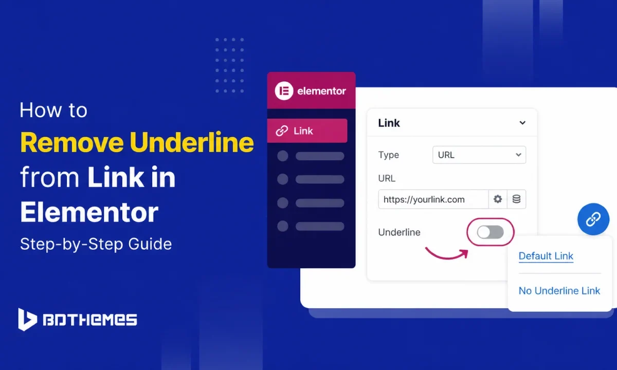 How to Remove Underline from Link in Elementor
