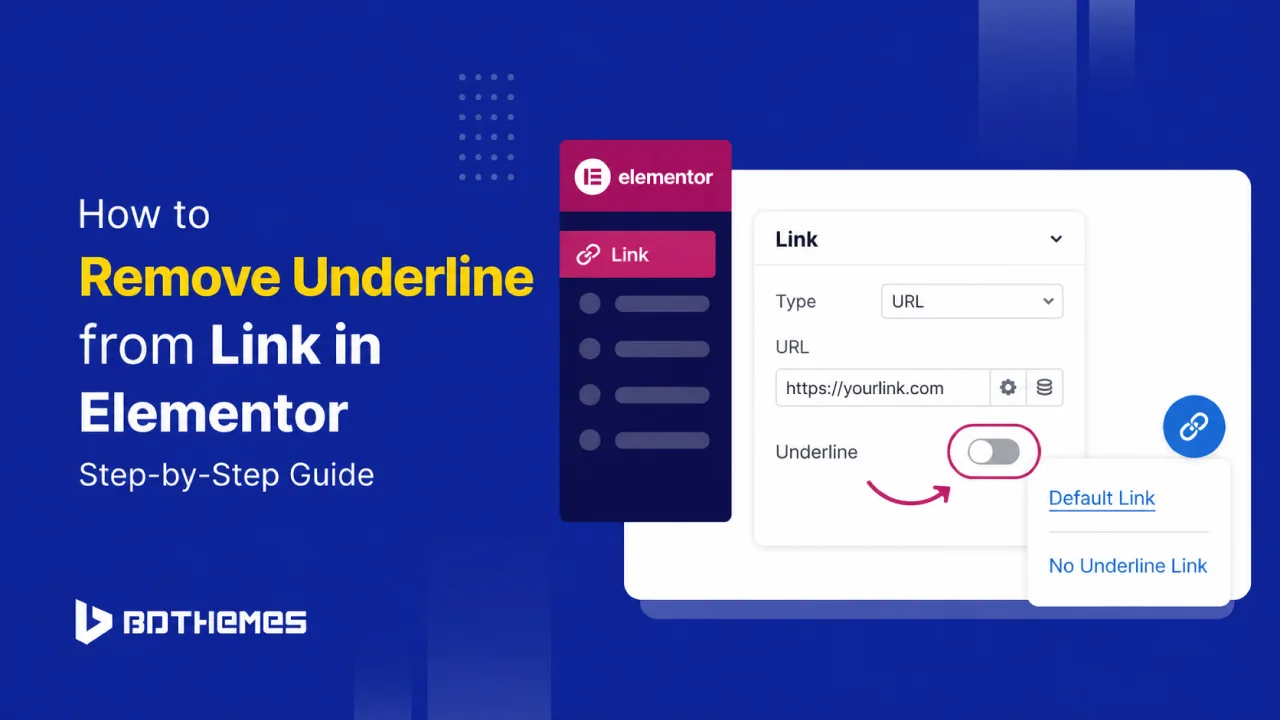 How to Remove Underline from Link in Elementor
