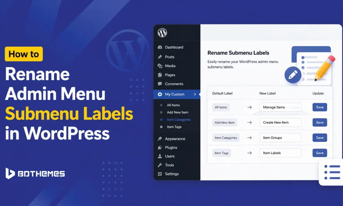 rename admin menu submenu