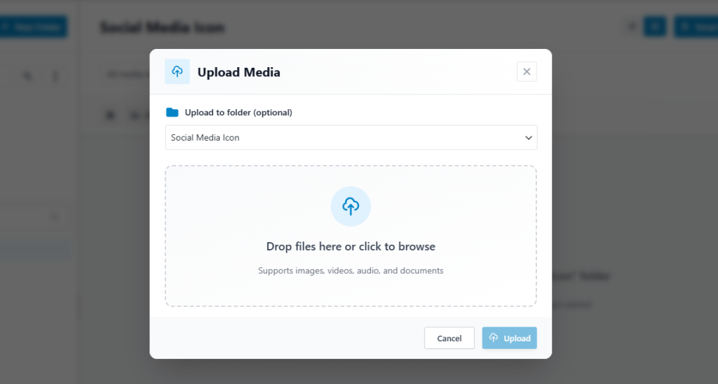 Drag and drop files