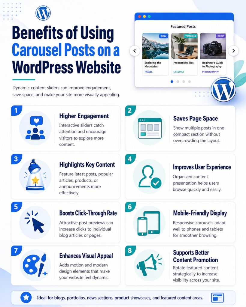 Benefits of carousel posts on WordPress