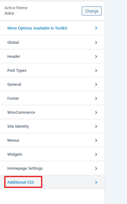 Additional CSS
