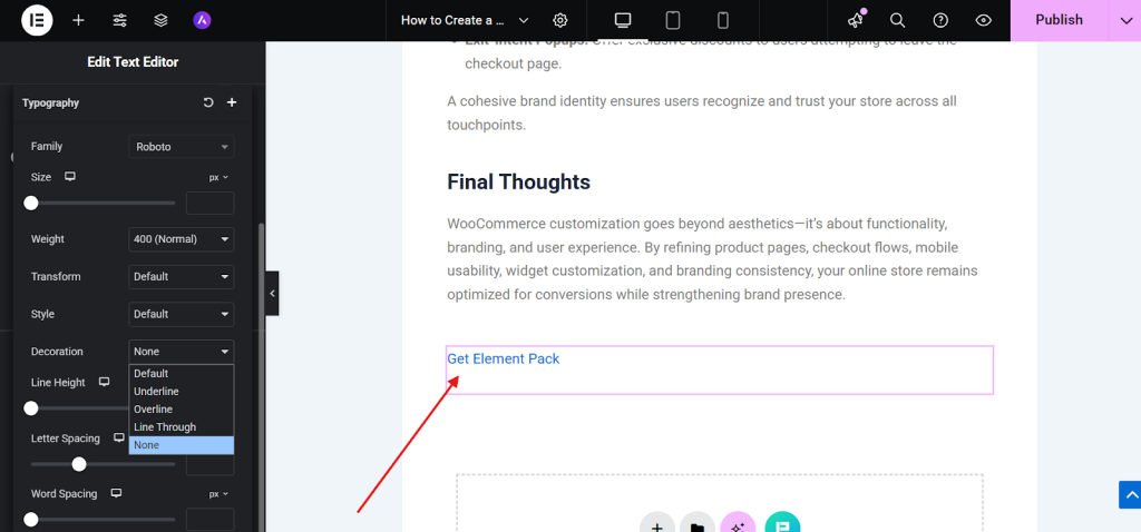 remove underline links