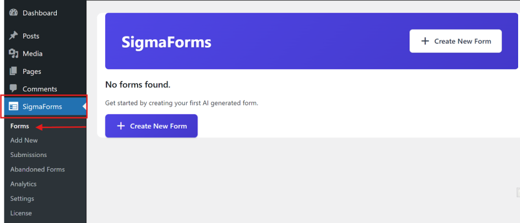  Start a new form
