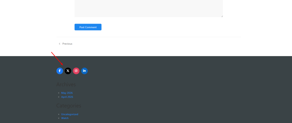 add links to social media on wordpress